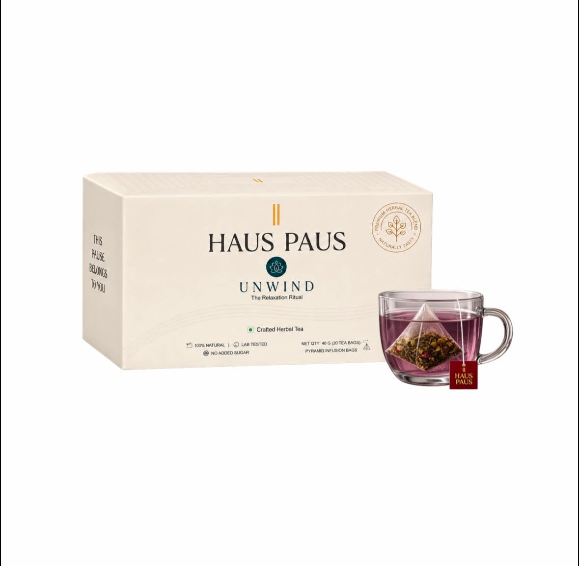 Comparison: UNWIND biodegradable pyramid bags vs ordinary tea bags