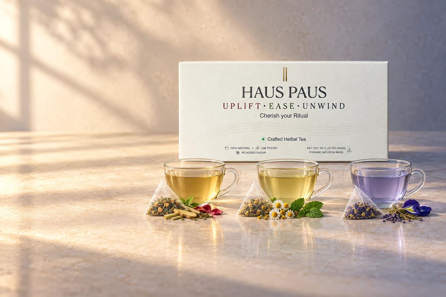Haus Paus Complete Ritual box with three daily tea rituals