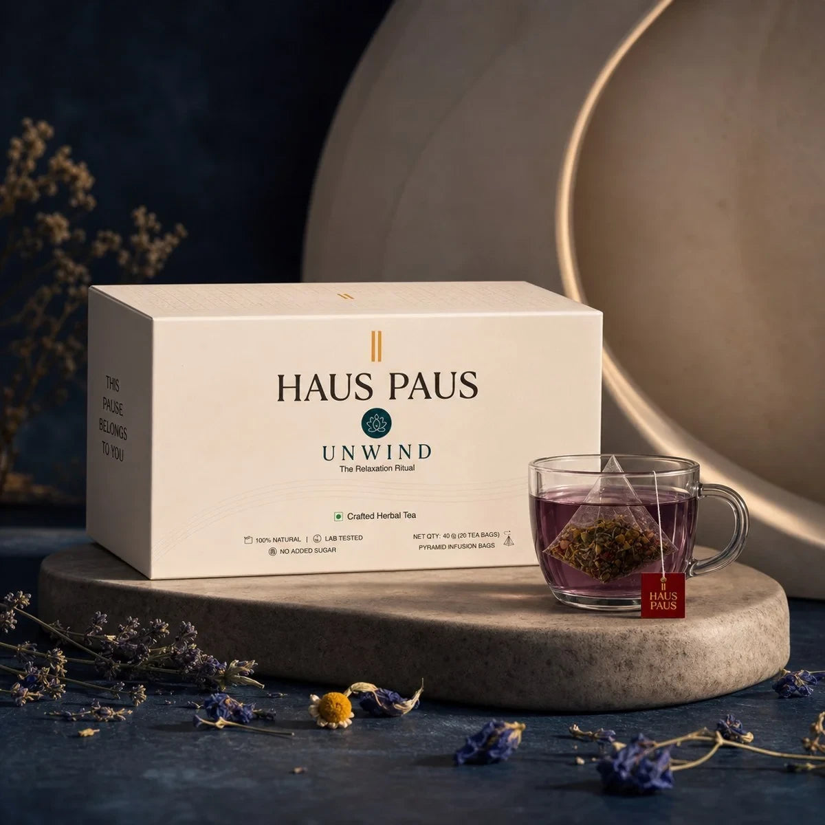 UNWIND · Sleep & Calm Tea — supplied product photograph