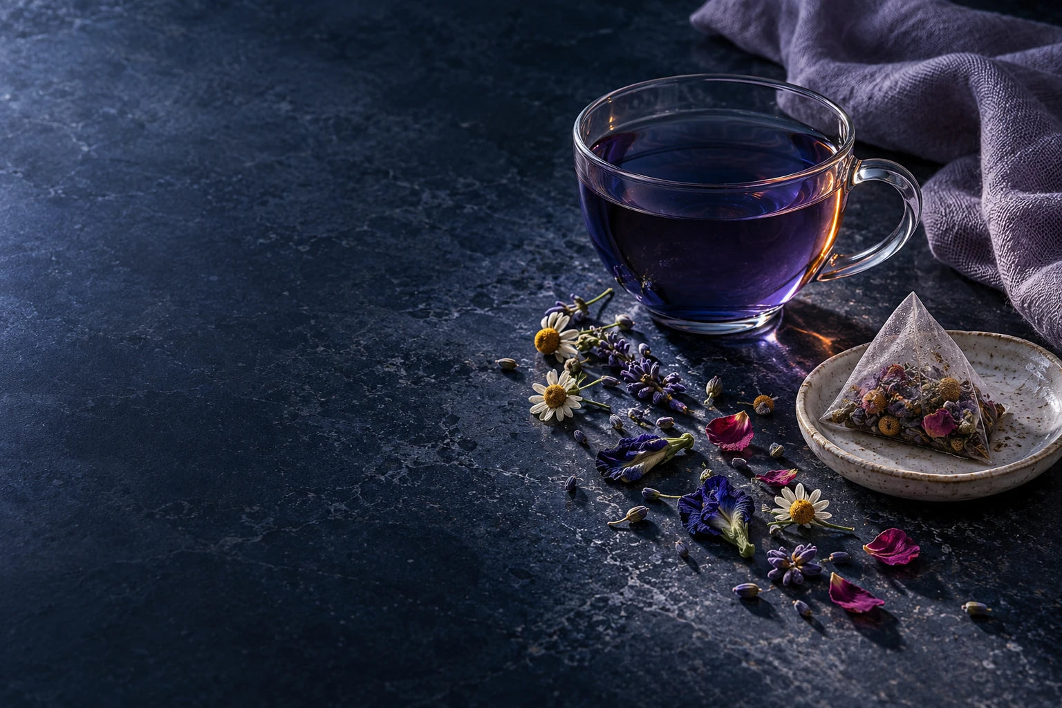 UNWIND infusion surrounded by a garden of botanicals